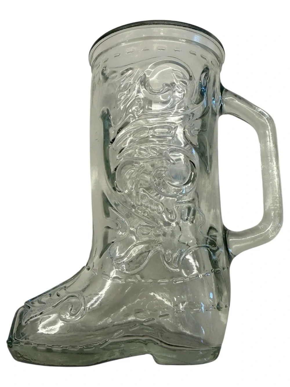 Vintage Cowboy Boot Glass Mugs Set Western Barware Ranch Decor Cowboy Cups Texas